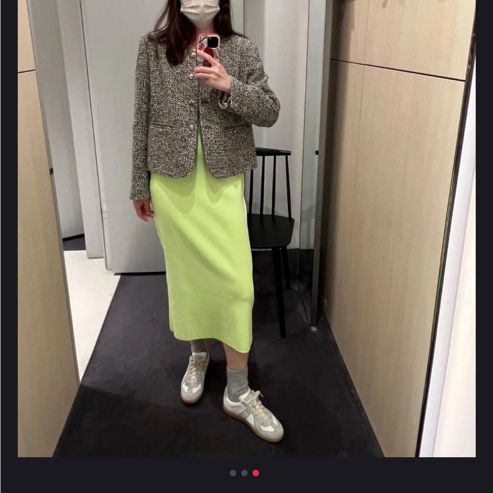 NWT COS knit neon dress